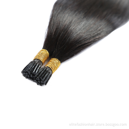 100% remy Virgin human hair Extensions Silky straight Stick I tip Hair Extension double drawn Pre Bonded I Tip Hair Extensions